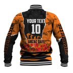 Personalized Wests Tigers ANZAC Tribute Baseball Jacket Poppy Field Soldier Silhouette Aboriginal Rugby Mascot