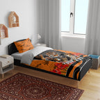 Personalized Wests Tigers ANZAC Tribute Bedding Set Poppy Field Soldier Silhouette Aboriginal Rugby Mascot