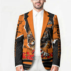 Personalized Wests Tigers ANZAC Tribute Blazer Poppy Field Soldier Silhouette Aboriginal Rugby Mascot