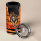 Personalized Wests Tigers ANZAC Tribute 4 in 1 Can Cooler Tumbler Poppy Field Soldier Silhouette Aboriginal Rugby Mascot