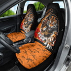 Personalized Wests Tigers ANZAC Tribute Car Seat Cover Poppy Field Soldier Silhouette Aboriginal Rugby Mascot