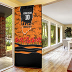 Personalized Wests Tigers ANZAC Tribute Door Cover Poppy Field Soldier Silhouette Aboriginal Rugby Mascot