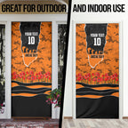 Personalized Wests Tigers ANZAC Tribute Door Cover Poppy Field Soldier Silhouette Aboriginal Rugby Mascot