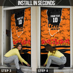 Personalized Wests Tigers ANZAC Tribute Door Cover Poppy Field Soldier Silhouette Aboriginal Rugby Mascot