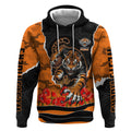 Personalized Wests Tigers ANZAC Tribute Hoodie Poppy Field Soldier Silhouette Aboriginal Rugby Mascot