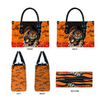 Personalized Wests Tigers ANZAC Tribute Leather Bag Poppy Field Soldier Silhouette Aboriginal Rugby Mascot