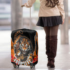 Personalized Wests Tigers ANZAC Tribute Luggage Cover Poppy Field Soldier Silhouette Aboriginal Rugby Mascot