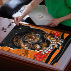 Personalized Wests Tigers ANZAC Tribute Puzzle Poppy Field Soldier Silhouette Aboriginal Rugby Mascot