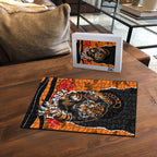 Personalized Wests Tigers ANZAC Tribute Puzzle Poppy Field Soldier Silhouette Aboriginal Rugby Mascot
