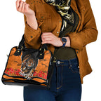 Personalized Wests Tigers ANZAC Tribute Shoulder Handbag Poppy Field Soldier Silhouette Aboriginal Rugby Mascot