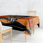 Personalized Wests Tigers ANZAC Tribute Tablecloth Poppy Field Soldier Silhouette Aboriginal Rugby Mascot