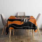 Personalized Wests Tigers ANZAC Tribute Tablecloth Poppy Field Soldier Silhouette Aboriginal Rugby Mascot