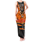 Personalized Wests Tigers ANZAC Tribute Tank Maxi Dress Poppy Field Soldier Silhouette Aboriginal Rugby Mascot