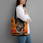 Personalized Wests Tigers ANZAC Tribute Tote Bag Poppy Field Soldier Silhouette Aboriginal Rugby Mascot