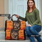 Personalized Wests Tigers ANZAC Tribute Travel Bag Poppy Field Soldier Silhouette Aboriginal Rugby Mascot