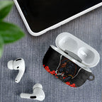 Personalized Penrith Panthers ANZAC Tribute AirPods Case Poppy Field Soldier Silhouette Aboriginal Rugby Mascot