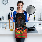 Personalized Penrith Panthers ANZAC Tribute Apron Poppy Field Soldier Silhouette Aboriginal Rugby Mascot