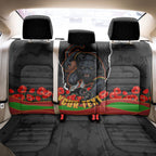 Personalized Penrith Panthers ANZAC Tribute Back Car Seat Cover Poppy Field Soldier Silhouette Aboriginal Rugby Mascot