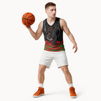 Personalized Penrith Panthers ANZAC Tribute Basketball Jersey Poppy Field Soldier Silhouette Aboriginal Rugby Mascot