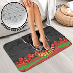 Personalized Penrith Panthers ANZAC Tribute Bathroom Set Poppy Field Soldier Silhouette Aboriginal Rugby Mascot