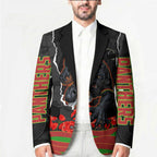 Personalized Penrith Panthers ANZAC Tribute Blazer Poppy Field Soldier Silhouette Aboriginal Rugby Mascot