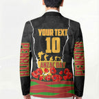 Personalized Penrith Panthers ANZAC Tribute Blazer Poppy Field Soldier Silhouette Aboriginal Rugby Mascot