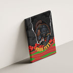 Personalized Penrith Panthers ANZAC Tribute Canvas Wall Art Poppy Field Soldier Silhouette Aboriginal Rugby Mascot