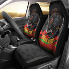 Personalized Penrith Panthers ANZAC Tribute Car Seat Cover Poppy Field Soldier Silhouette Aboriginal Rugby Mascot