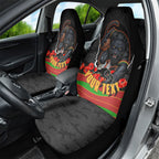 Personalized Penrith Panthers ANZAC Tribute Car Seat Cover Poppy Field Soldier Silhouette Aboriginal Rugby Mascot