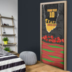 Personalized Penrith Panthers ANZAC Tribute Door Cover Poppy Field Soldier Silhouette Aboriginal Rugby Mascot