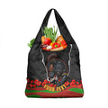 Personalized Penrith Panthers ANZAC Tribute Grocery Bag Poppy Field Soldier Silhouette Aboriginal Rugby Mascot