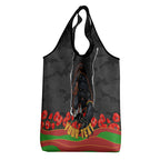Personalized Penrith Panthers ANZAC Tribute Grocery Bag Poppy Field Soldier Silhouette Aboriginal Rugby Mascot