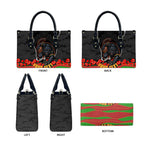 Personalized Penrith Panthers ANZAC Tribute Leather Bag Poppy Field Soldier Silhouette Aboriginal Rugby Mascot