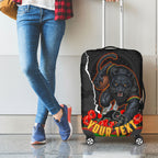 Personalized Penrith Panthers ANZAC Tribute Luggage Cover Poppy Field Soldier Silhouette Aboriginal Rugby Mascot