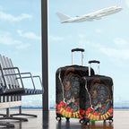 Personalized Penrith Panthers ANZAC Tribute Luggage Cover Poppy Field Soldier Silhouette Aboriginal Rugby Mascot