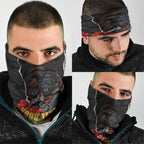 Personalized Penrith Panthers ANZAC Tribute Neck Gaiter Poppy Field Soldier Silhouette Aboriginal Rugby Mascot