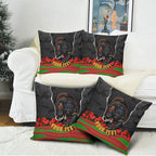 Personalized Penrith Panthers ANZAC Tribute Pillow Cover Poppy Field Soldier Silhouette Aboriginal Rugby Mascot