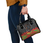 Personalized Penrith Panthers ANZAC Tribute Shoulder Handbag Poppy Field Soldier Silhouette Aboriginal Rugby Mascot