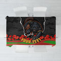 Personalized Penrith Panthers ANZAC Tribute Tablecloth Poppy Field Soldier Silhouette Aboriginal Rugby Mascot