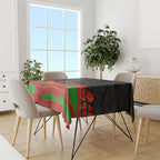 Personalized Penrith Panthers ANZAC Tribute Tablecloth Poppy Field Soldier Silhouette Aboriginal Rugby Mascot