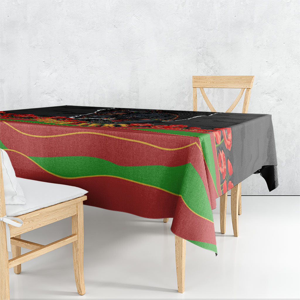 Personalized Penrith Panthers ANZAC Tribute Tablecloth Poppy Field Soldier Silhouette Aboriginal Rugby Mascot