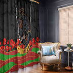 Personalized Penrith Panthers ANZAC Tribute Window Curtain Poppy Field Soldier Silhouette Aboriginal Rugby Mascot