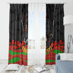 Personalized Penrith Panthers ANZAC Tribute Window Curtain Poppy Field Soldier Silhouette Aboriginal Rugby Mascot