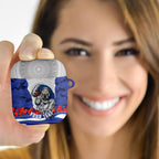 Personalized Bulldogs ANZAC Tribute AirPods Case Poppy Field Soldier Silhouette Aboriginal Rugby Mascot