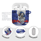 Personalized Bulldogs ANZAC Tribute AirPods Case Poppy Field Soldier Silhouette Aboriginal Rugby Mascot