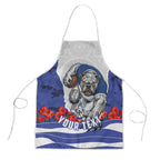 Personalized Bulldogs ANZAC Tribute Apron Poppy Field Soldier Silhouette Aboriginal Rugby Mascot