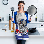 Personalized Bulldogs ANZAC Tribute Apron Poppy Field Soldier Silhouette Aboriginal Rugby Mascot