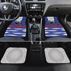 Personalized Bulldogs ANZAC Tribute Car Mats Poppy Field Soldier Silhouette Aboriginal Rugby Mascot