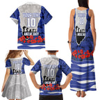 Personalized Bulldogs ANZAC Tribute Family Matching Tank Maxi Dress and Hawaiian Shirt Poppy Field Soldier Silhouette Aboriginal Rugby Mascot