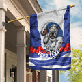 Personalized Bulldogs ANZAC Tribute Garden Flag Poppy Field Soldier Silhouette Aboriginal Rugby Mascot